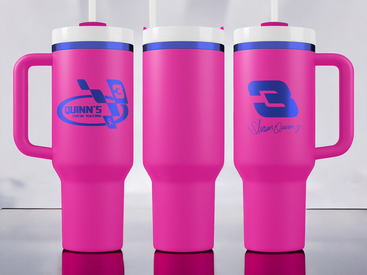 Quinn's Crew 40oz Quencher H2.0 Tumbler - Blue Chrome