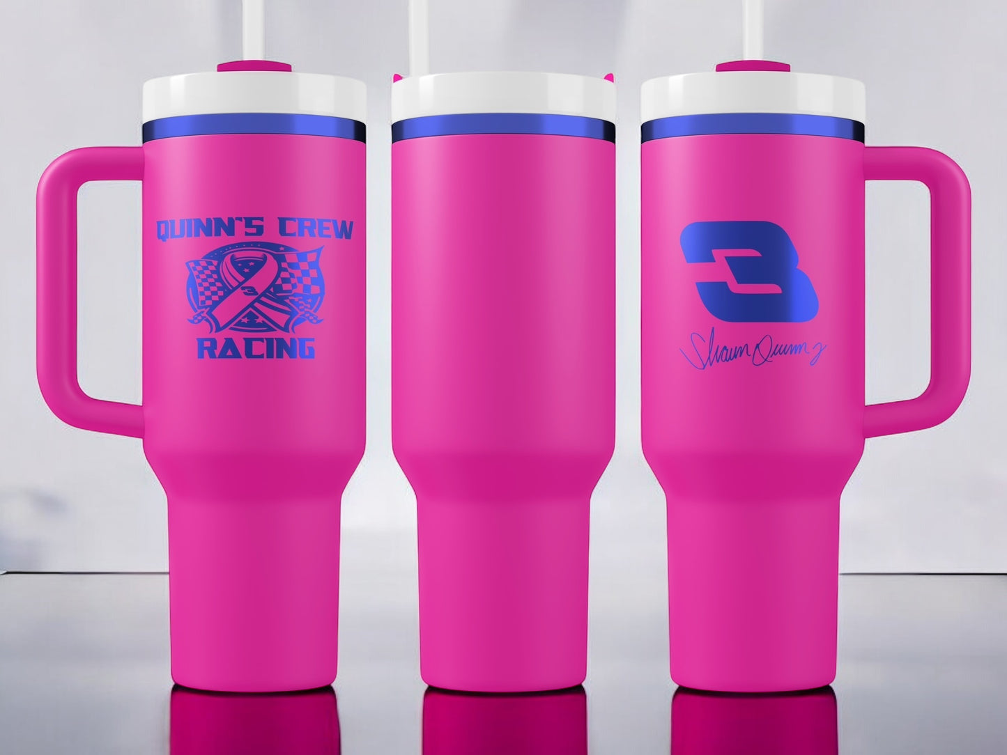 Quinn's Crew 40oz Quencher H2.0 Tumbler - Blue Chrome