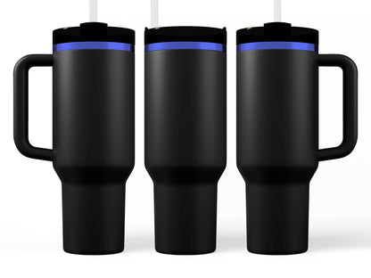 Quinn's Crew 40oz Quencher H2.0 Tumbler - Blue Chrome
