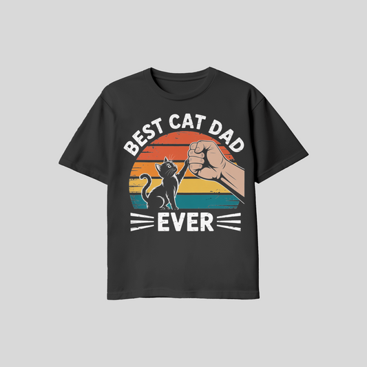 Retro Best Cat Dad Ever T-Shirt