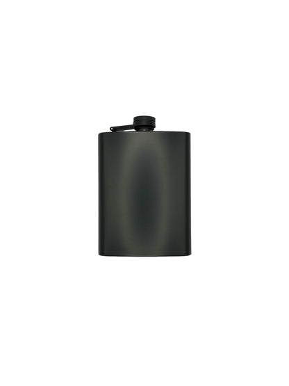 Quinn's Crew Black Matte Stainless Steel Hip Flask