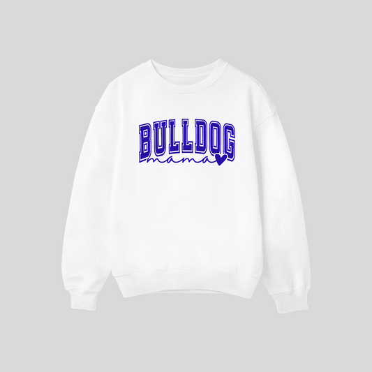 Bulldog Mama Crew Neck Sweatshirts
