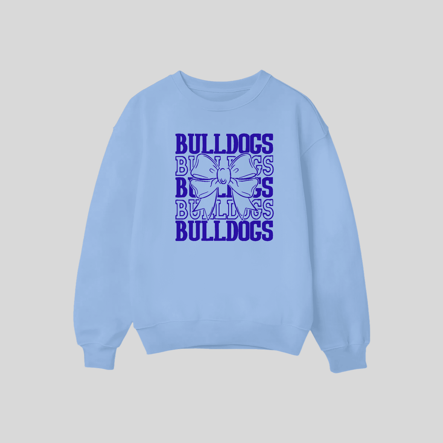 Bulldogs Coquette Bow Crew Neck Sweatshirts