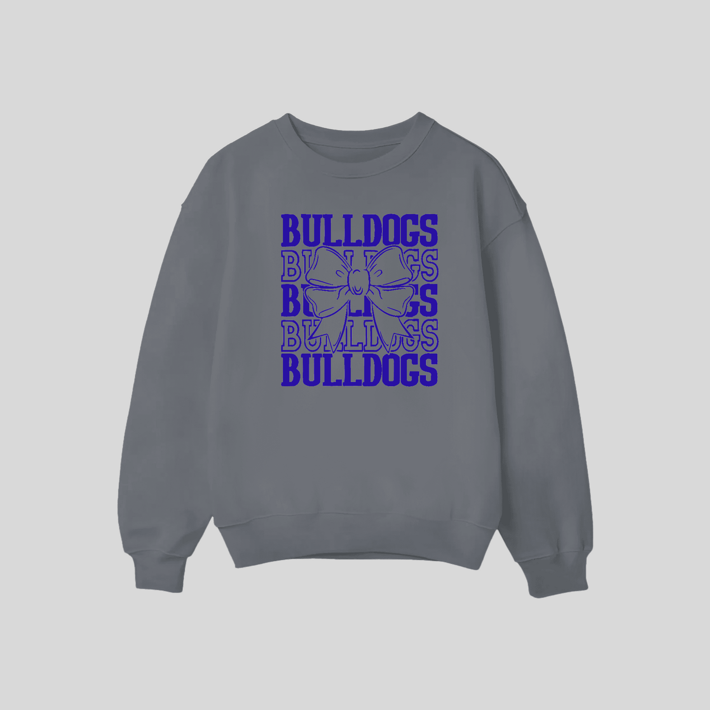 Bulldogs Coquette Bow Crew Neck Sweatshirts