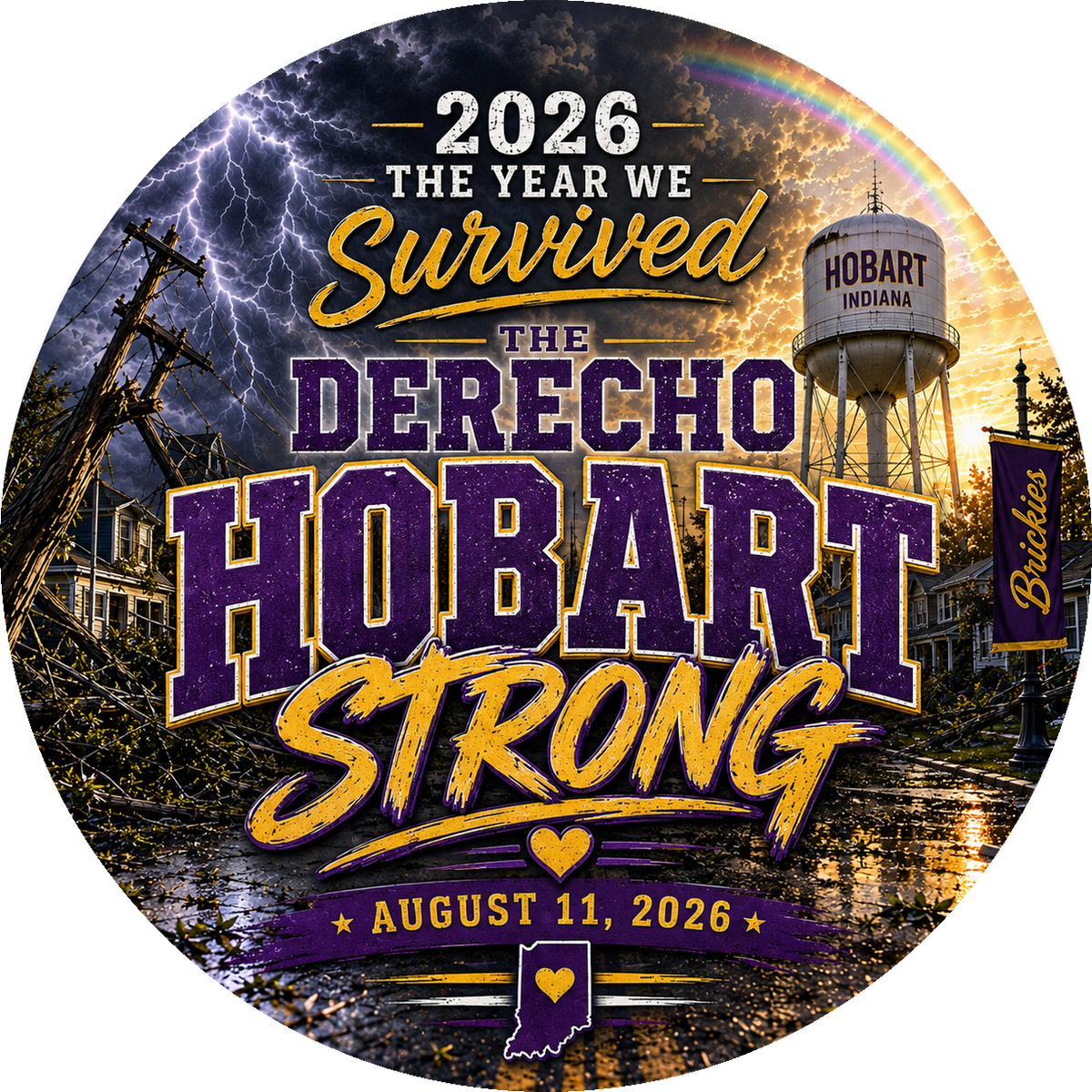 2026 Town Strong Derecho Ornament | Northwest Indiana Town Pride