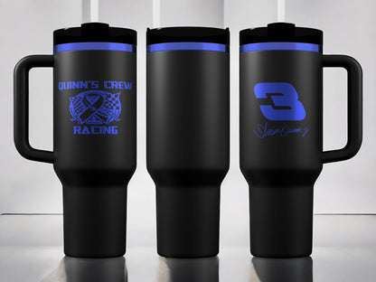 Quinn's Crew 40oz Quencher H2.0 Tumbler - Blue Chrome