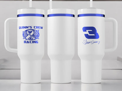 Quinn's Crew 40oz Quencher H2.0 Tumbler - Blue Chrome