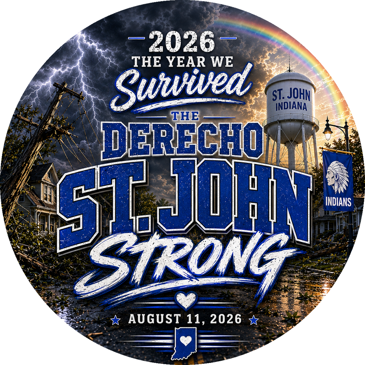 2026 Town Strong Derecho Ornament | Northwest Indiana Town Pride