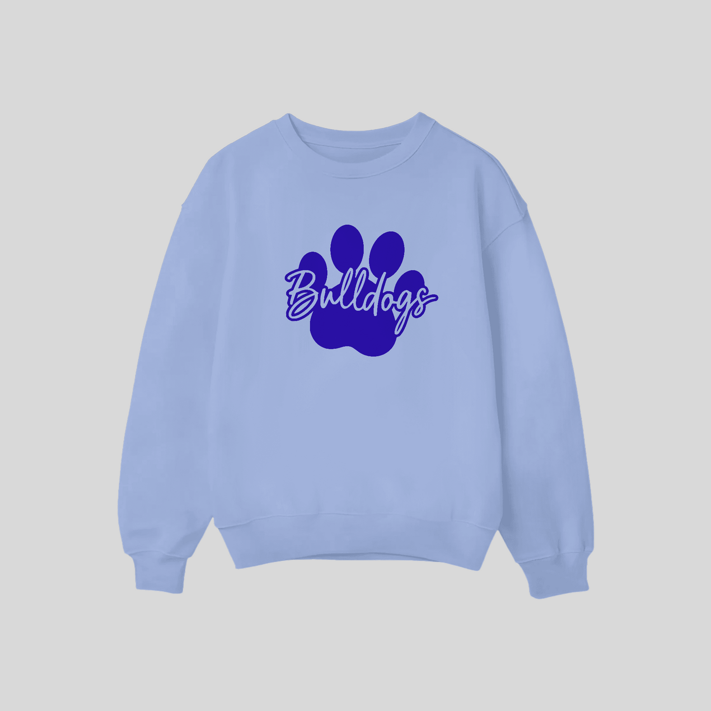 Bulldog Paw Crew Neck Sweatshirts