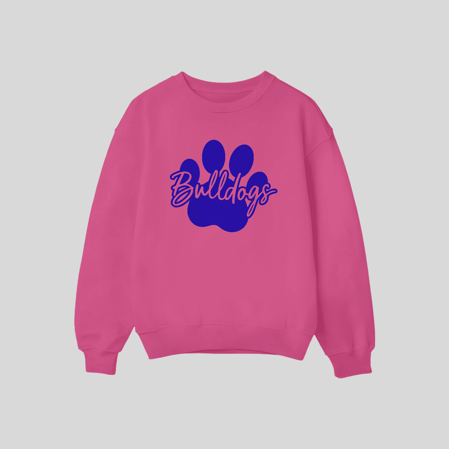 Bulldog Paw Crew Neck Sweatshirts