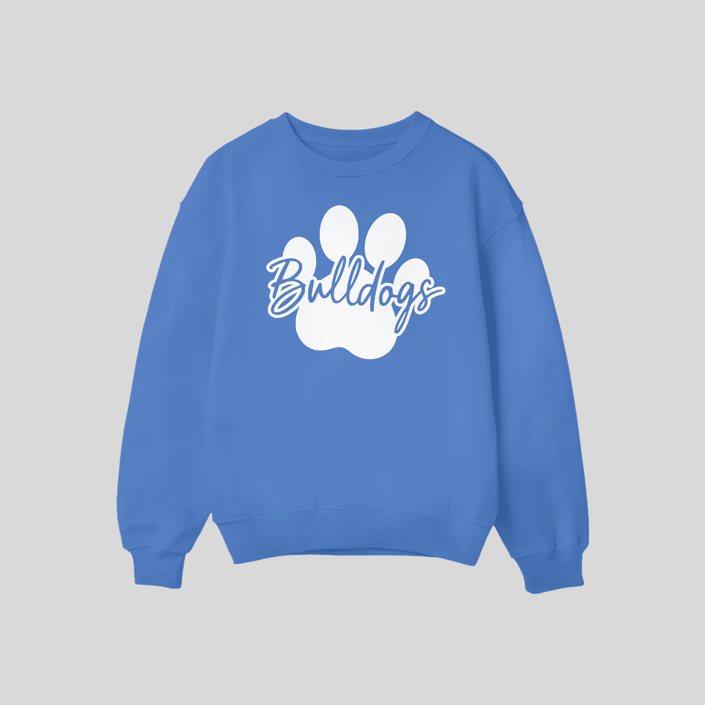 Bulldog Paw Crew Neck Sweatshirts