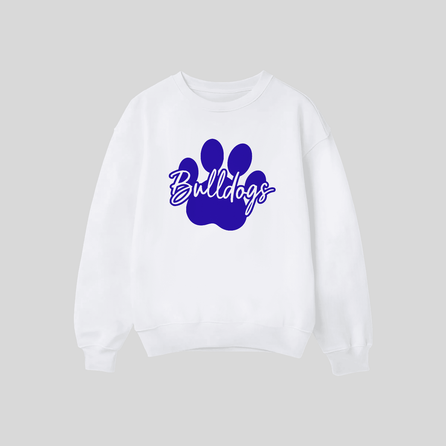 Bulldog Paw Crew Neck Sweatshirts