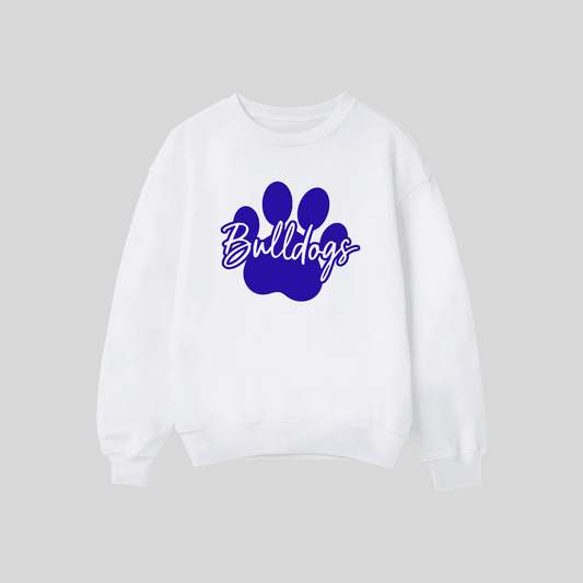 Bulldog Paw Crew Neck Sweatshirts